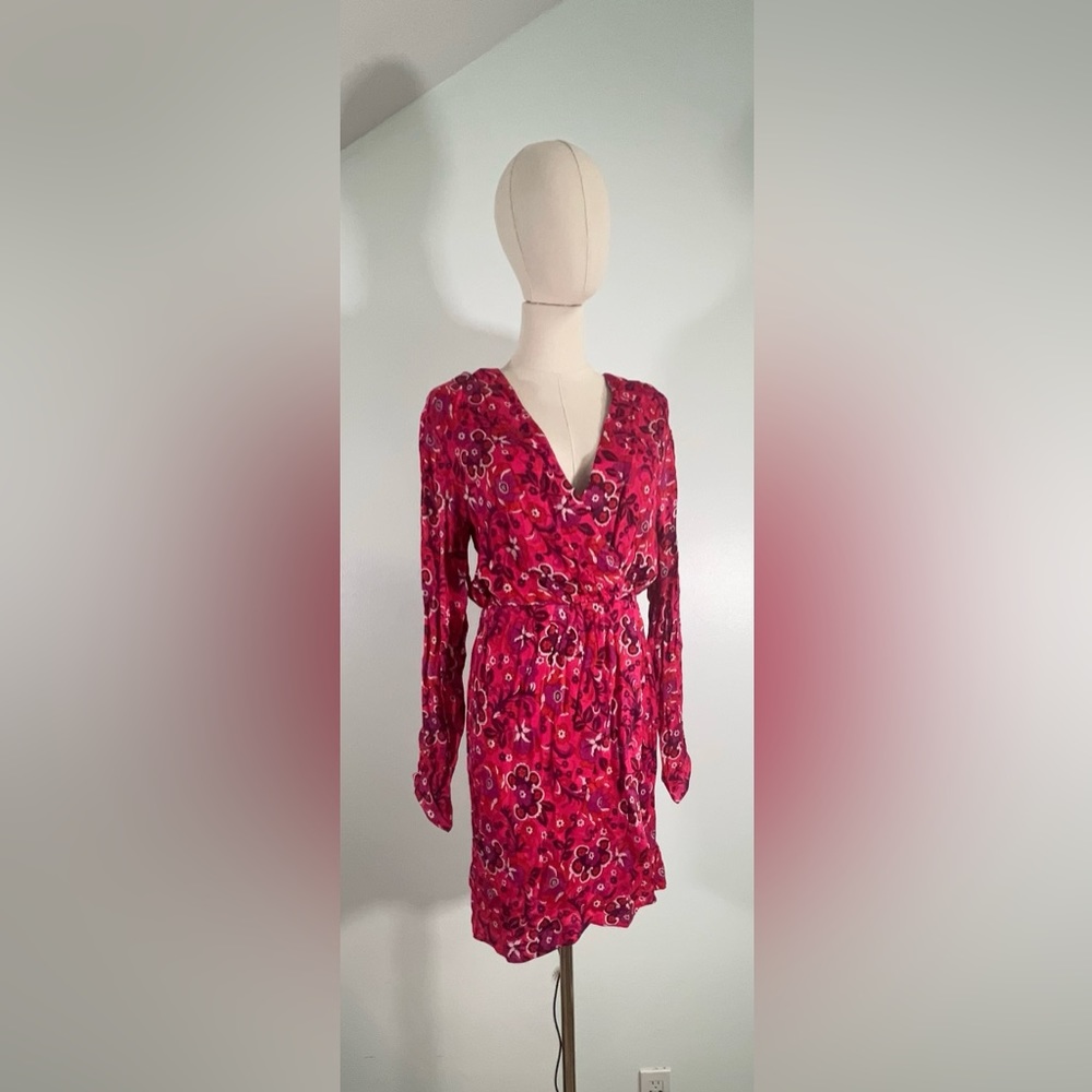 NWOT Anthropologie Maeve Groovy Long-Sleeved Mini Dress